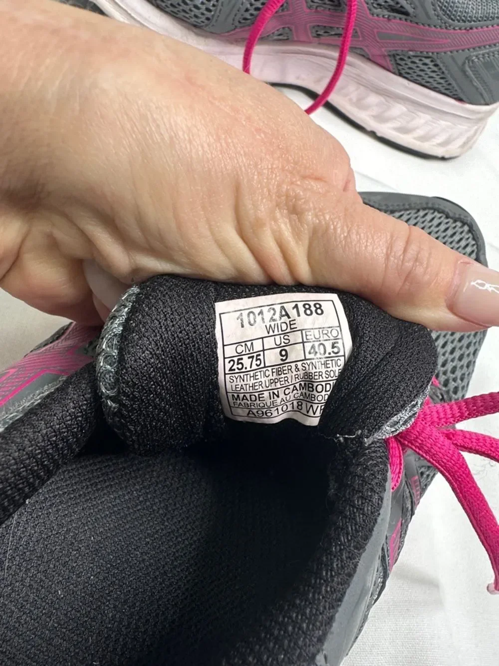 ASICS Gray and Pink Women's Running Shoes